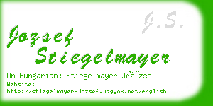 jozsef stiegelmayer business card